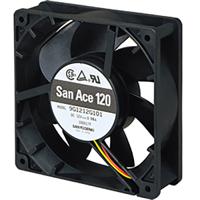 9g1212e101 Sanyo Denki 9G Series Axial Fan, 12 V dc, DC Operation, 200.4m³/h, 7.32W, 610mA Max, 119 x 119 x 38mm