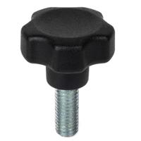 199-271 RS PRO Black Thermoplastic Multiple Lobes Clamping Knob, M8, Threaded Mount