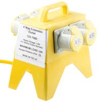 123-7382 RS PRO Splitter Box, 110 (55-0-55)V Primary, 4 x 110V Secondary