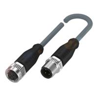 bcc03cf BALLUFF Female 4 way M12 to Male 4 way M12 Sensor Actuator Cable, 2 m