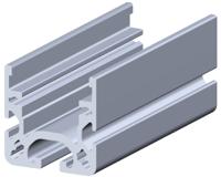 850-8495 RS PRO Silver Aluminium Roller Guide Rail, 40 x 40 mm, 5mm Groove