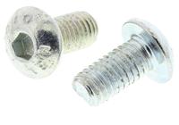 483-9616 RS PRO Bright Zinc Plated Steel Hex Socket Button Screw, ISO 7380, M5 x 10mm