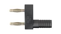 639848-21 Staubli Black Plug Banana Connector, 2mm Connector, Socket Termination, 10A, 30V, Gold Plating