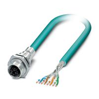 1424135 Phoenix Contact Straight Female 8 way M12 to Unterminated Cable, 500mm