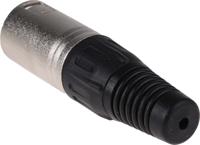 457-904 RS PRO Cable Mount XLR Connector, Male, 250 V ac, 3 Way, Silver Plating