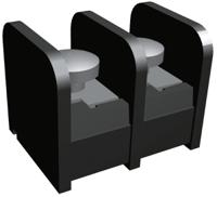 1437664-4 TE Connectivity Dual Barrier Strip, 2 Contact, 9.53mm Pitch, 1 Row, 20A