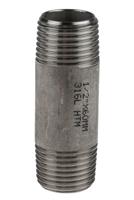 499-3243 RS PRO Stainless Steel Pipe Fitting, Straight Circular Barrel Nipple, Male R 1/2in x Male R 1/2in