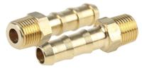 0123-06-10 Legris Brass Pipe Fitting, Straight Threaded Tailpiece Adapter, Male R 1/8in to Male 6mm