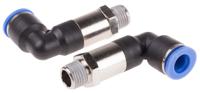 916-0782 RS PRO Elbow Threaded Adaptor, R 1/4 Male to Push In 10 mm, Threaded-to-Tube Connection Style