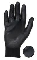 ln620-08 Liscombe Black Nylon Nylon Work Gloves, Size 8, Polyurethane Coating