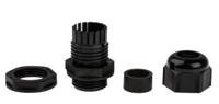pmc20-bk080 Alpha Wire FIT Wire Management Series Black PA 6 Cable Gland, M20 Thread, 6mm min., 12mm max., IP66, IP68
