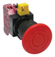 hw1b-v4f01-r Idec HW Series Twist Release Emergency Stop Push Button, Panel Mount, 22mm Cutout, 1NC, IP65