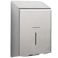 8971 Kimberly Clark Stainless Steel Silver Wall Mounting Paper Towel Dispenser, 118mm x 349mm x 237mm