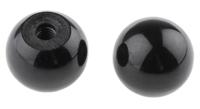 686-020 RS PRO Black Ball Clamping Knob, M6, Threaded Hole