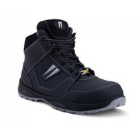 ghno341 Gaston Mille GHNO3 Unisex Black Aluminium Toe Capped Safety Shoes, UK 7, EU 41