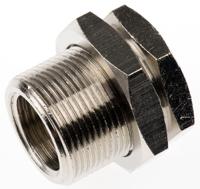 0920-00-21 Legris 0920 Series Bulkhead Threaded Adaptor, G 1/2 Female to M28 Female, Threaded Connection Style