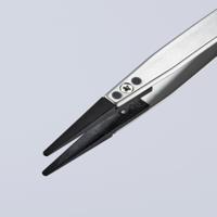 92-81-01 Knipex 130 mm, Stainless Steel, Carbon Fibre Reinforced Plastic, Smooth, ESD Tweezer