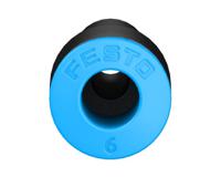 qs-8h-6-50 Festo QS Series Reducer Nipple, Push In 8 mm to Push In 6 mm, Tube-to-Tube Connection Style, 130696