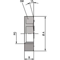 53019061 Lapp Grey Polyamide Cable Gland Locknut, PG29 Thread
