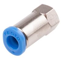 qsmf-m5-4 Festo QS Series Straight Threaded Adaptor, M5 Female to Push In 4 mm, Threaded-to-Tube Connection Style, 153311