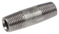257-7978 RS PRO Galvanised Malleable Iron Fitting Barrel Nipple, Male BSPT 1/4in to Male BSPT 1/4in