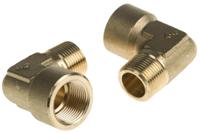 0144-27-27 Legris Brass Pipe Fitting, 90° Threaded Elbow, Male R 3/4in to Female G 3/4in