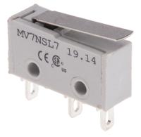 804-6262 RS PRO Lever Subminiature Micro Switch, Solder Terminal, 2 A @ 250 V ac, SPST, IP40