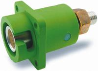 snpf-s-tp-gn ITT Cannon, Veam Snaplock IP67 Green Panel Mount 1P Mains Connector Socket, Rated At 250A, 1.0 kV