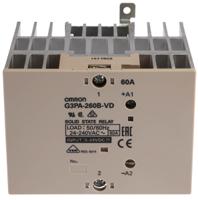 g3pa-260b-vd-dc5-24 Omron G3PA Series Solid State Relay, 60 A Load, Panel Mount, 264 V Load, 30 V Control