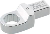 58224030 STAHLWILLE 732/40 Series Crow Ring Ring shell Tool, 30 mm, 14 x 18mm Insert, Chrome Finish