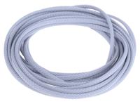 408-243 RS PRO Expandable Braided PET Grey Cable Sleeve, 5mm Diameter, 5m Length