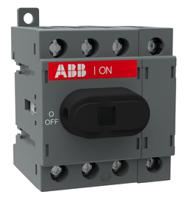 ot16f4n2-1sca104829r1001 ABB 4P Pole DIN Rail Non Fused Isolator Switch - 16A Maximum Current, 7.5kW Power Rating, IP20