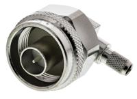 j01020a0035 Telegartner, Plug Cable Mount N Connector, 50Ω, Solder Termination, Right Angle Body