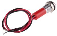 723-9460 RS PRO Red Panel Mount Indicator, 24V dc, 8mm Mounting Hole Size, Lead Wires Termination, IP67