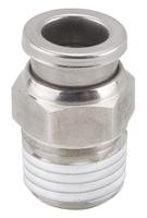 kqg2h11-n02s SMC KQG2 Series Straight Threaded Adaptor, NPT 1/4 Male to Push In 3/8 in, Threaded-to-Tube Connection Style
