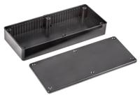 1591hsbk Hammond 1591 Series Black ABS Enclosure, IP54, Black Lid, 165 x 71 x 25mm