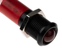 210-254 RS PRO Red Panel Mount Indicator, 230V ac, 14mm Mounting Hole Size, IP67