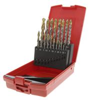 a095201 Dormer 19-Piece Twist Drill Bit Set for Multi-Material, 10mm Max, 1mm Min, HSS-TiN Bits