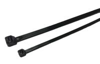 224-3124 RS PRO Cable Tie, 150mm x 3.6 mm, Black Nylon, Pk-100