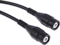 679770-100-21 Staubli Test lead, 1kV, Black, 1m Lead Length