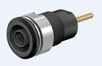 233010-21 Staubli Black Female Banana Socket, 4 mm Connector, 24A, 1000V, Gold Plating