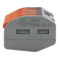 222-415 WAGO 222 Series Lever Connector, 5-Way, 32A, 28 → 12 AWG Wire, Cage Clamp Termination