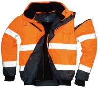 918-6015 Portwest Orange Men Hi Vis Bomber Jacket, 3XL