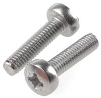 528-750 RS PRO Pozi M3 Pan A2 304 Stainless Steel Machine Screws DIN 7985 x 12.0mm
