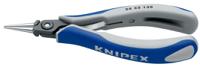 34-32-130 Knipex 34 32 Electronics Pliers, Round Nose Pliers, 133 mm Overall, Straight Tip, 24mm Jaw