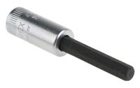 01050005 STAHLWILLE 1/4 in Drive Bit Socket, Hex Bit, 5mm, 55 mm Overall Length