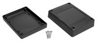 192-0746 RS PRO Black ABS Enclosure, IP54, IK06, Black Lid, 120 x 90 x 38mm