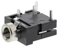 klbr-4 Lumberg Jack Connector Through Hole Stereo Socket, 3Pole 1A