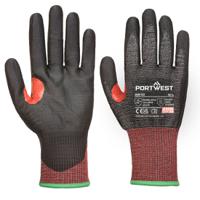a6702xl Portwest Black High Performance Polyethylene, Polyurethane, Fibreglass, Elastane, Nylon Cut Resistant Gloves 54 mm