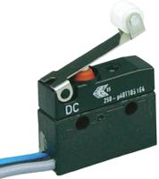 dc1c-c4rb ZF Roller Micro Switch, Lead Terminal, 6 A @ 250 V ac, SP-CO, IP67